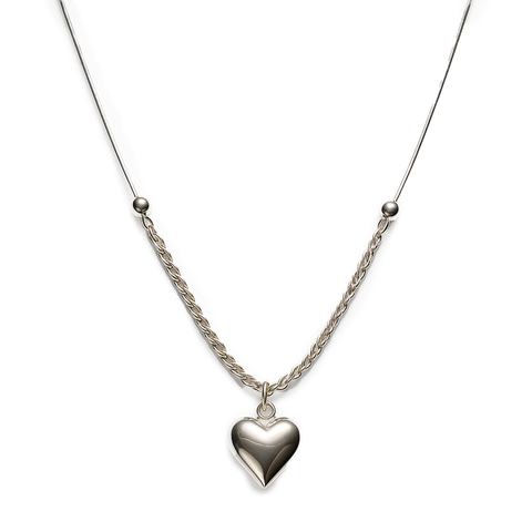 COLLAR CORAZON PLATA .925