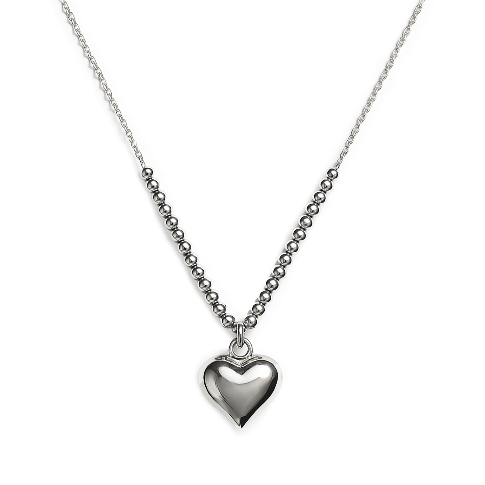 COLLAR CORAZON PLATA .925