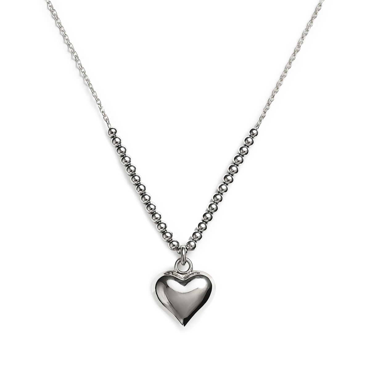 COLLAR CORAZON PLATA .925