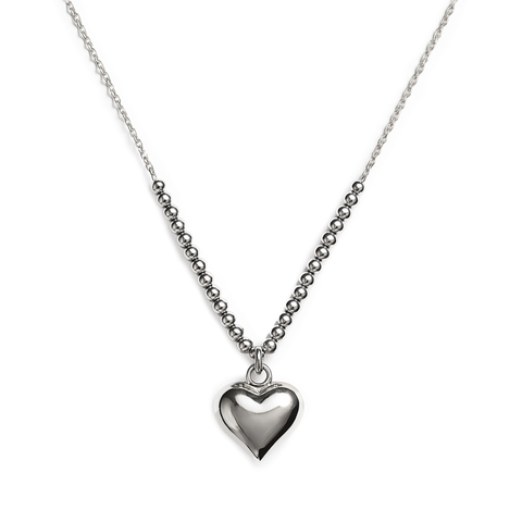 COLLAR CORAZON PLATA .925