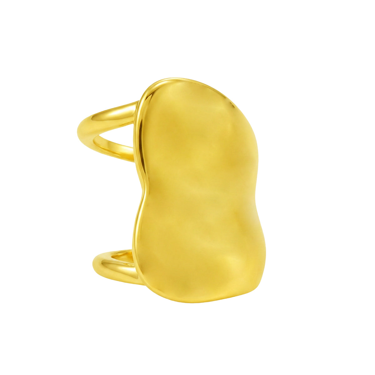 Grapa Curva Lisa Plata .925 con Baño de Oro