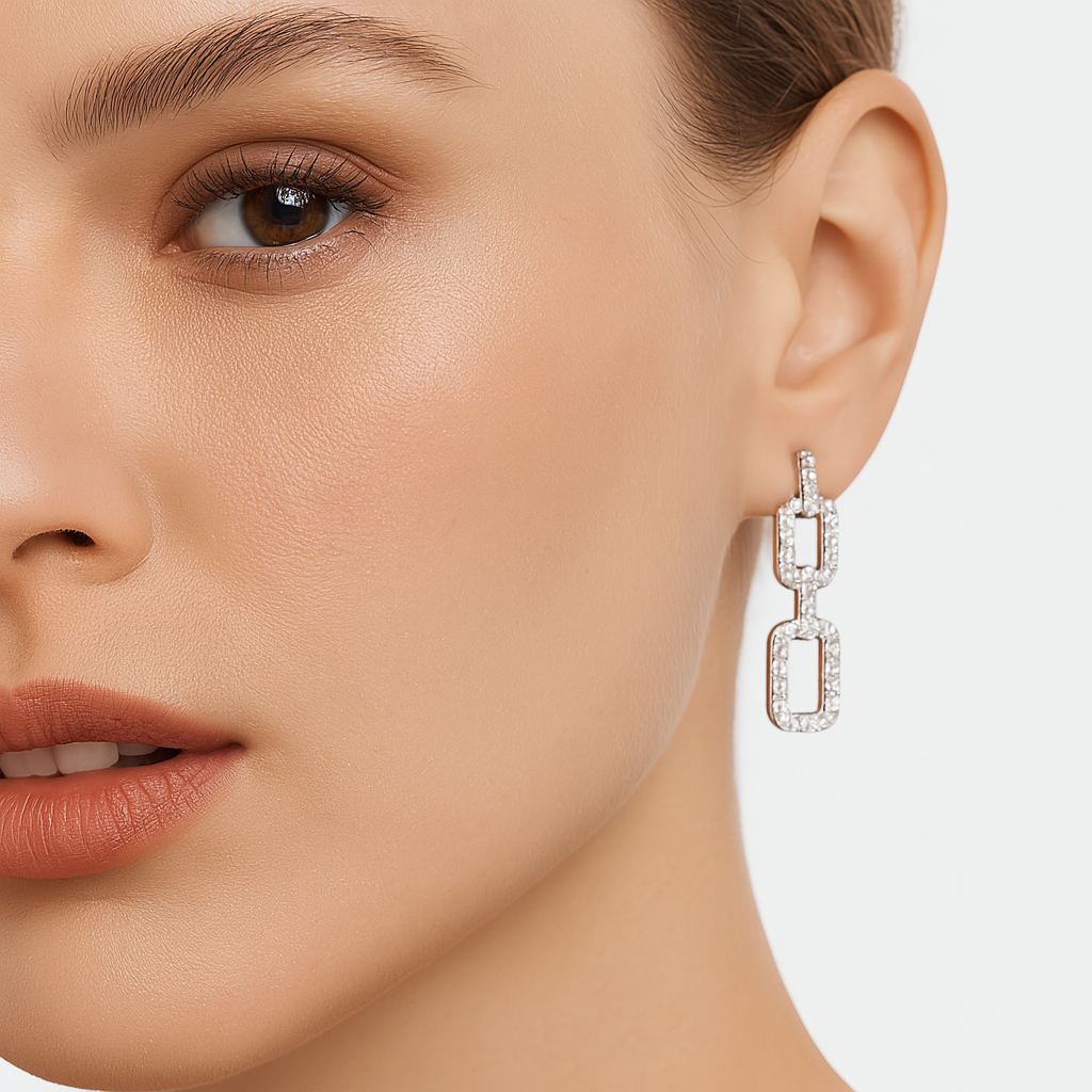 Arete eslabones Plata .925