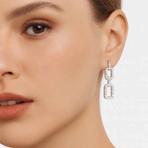 Arete eslabones Plata .925