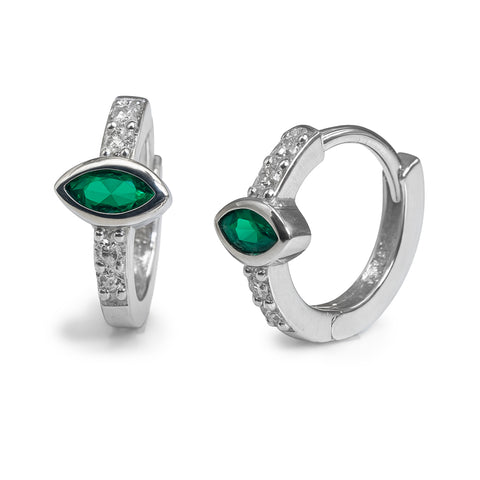 Huggie circonia Plata .925