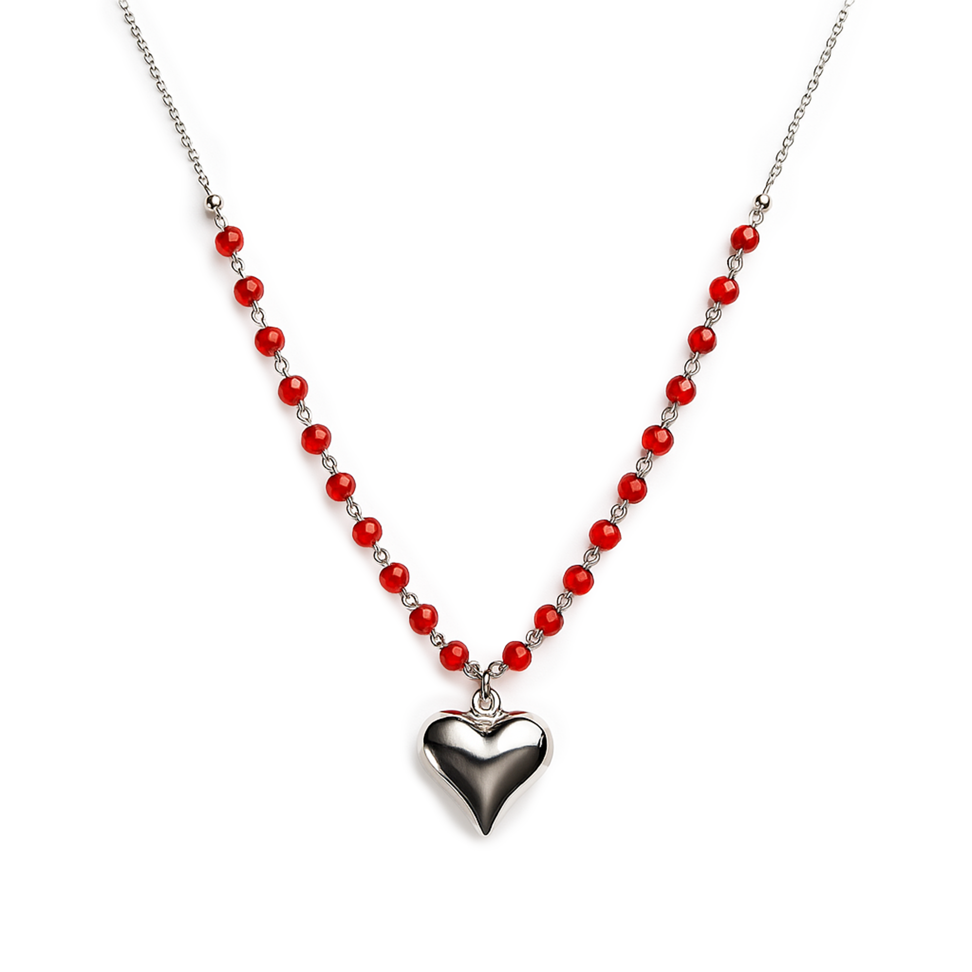 COLLAR CORAZON PLATA .925