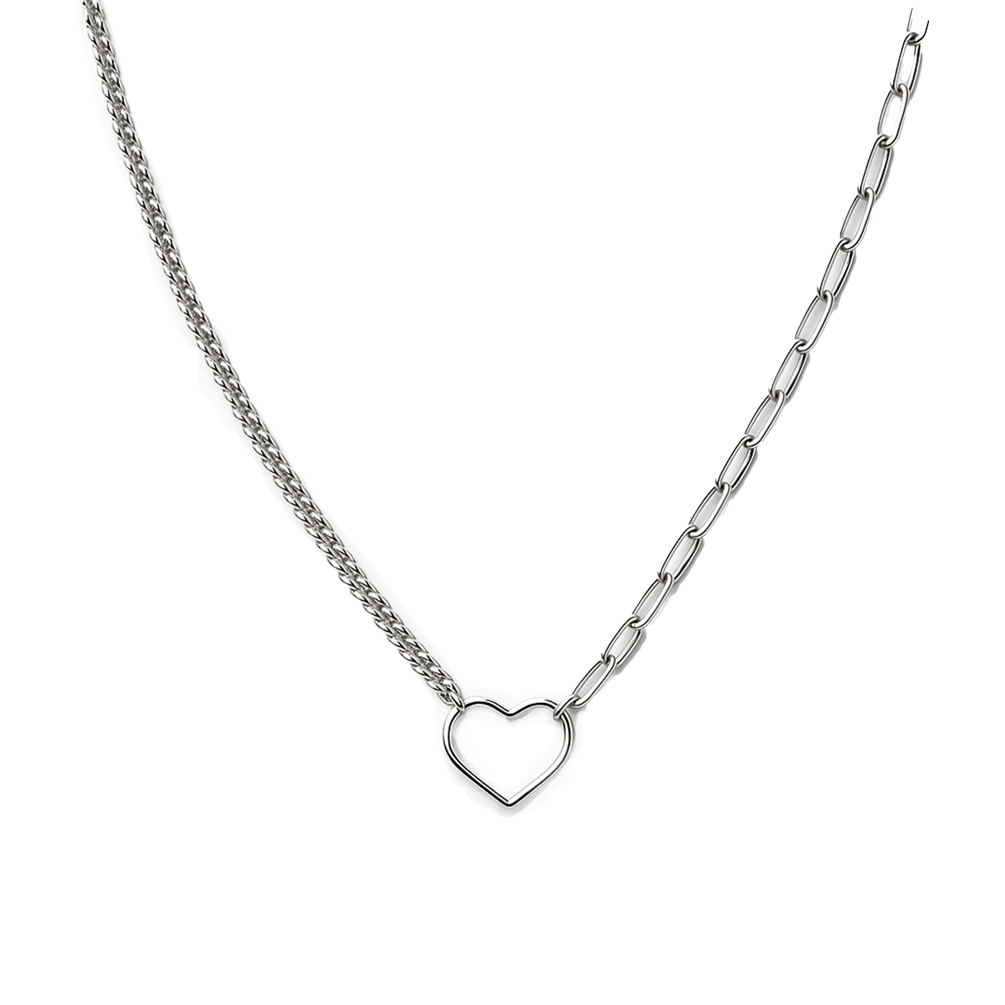 COLLAR CORAZON PLATA .925