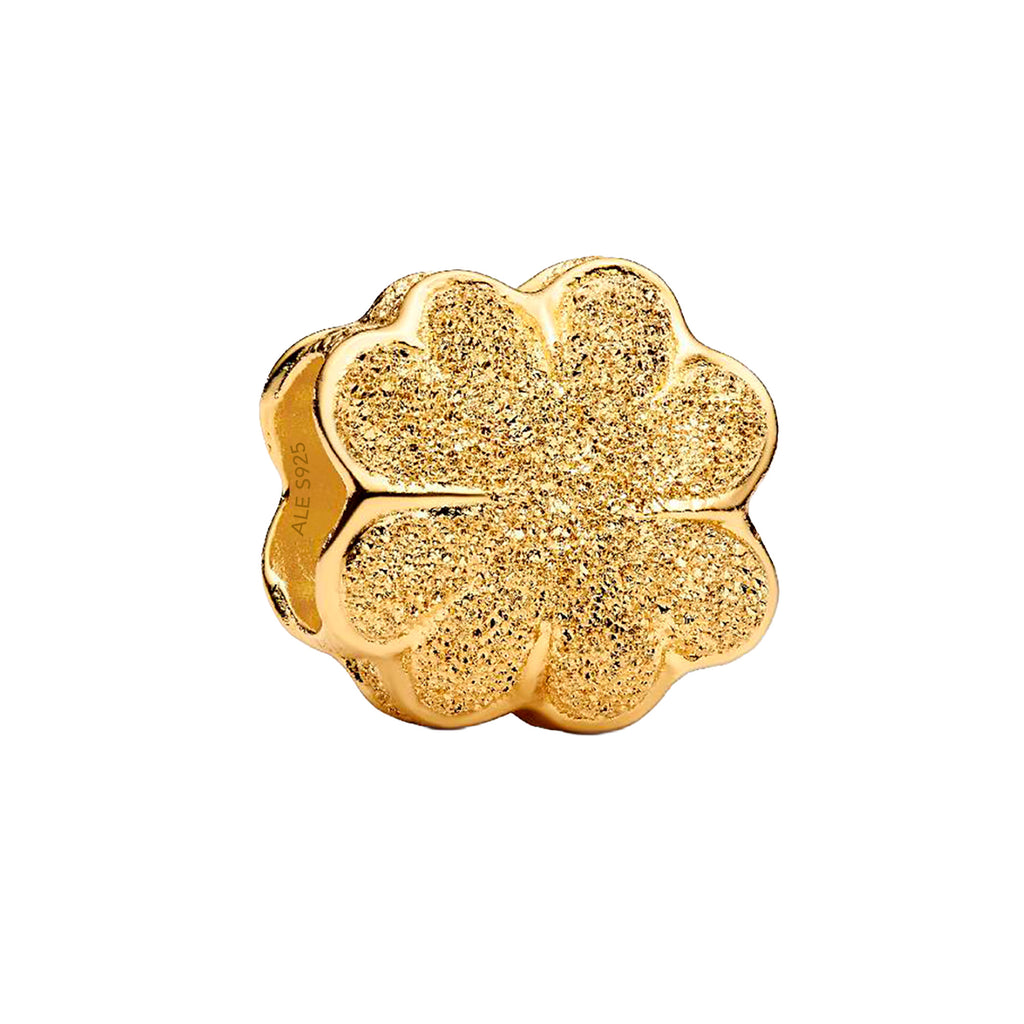 Charm Inspirado Pan 1:1 Flor Chica Dorada, Plata .925