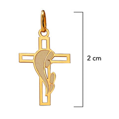 Dije Cruz Madonna Oro 14K