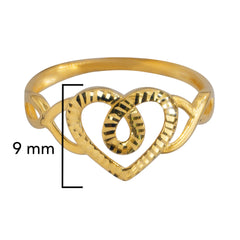 Anillo Silueta de Corazón Diamantado Oro 10K