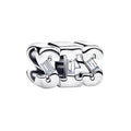 Charm Inspirado Pan 1:1 SIS con Circonias Baguette, Plata .925