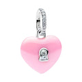 Charm Inspirado Pan 1:1 Corazón Rosa Yours, Plata .925