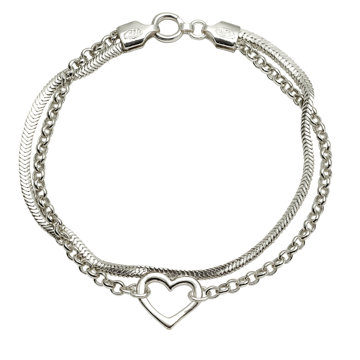 Pulsera corazón Plata .925