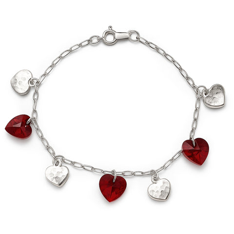 Pulsera corazones Plata .925