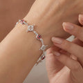 Pulsera Nudo de Bruja con Ojo Turco Rojo Plata .925
