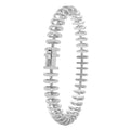 Pulsera con Micro Circonias y Broche Plata .925 con Baño de Rodio