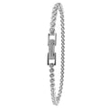 Pulsera Circonias Biseladas Plata .925 con Baño de Rodio