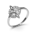 Anillo Nudo de Bruja con Circonias Plata .925