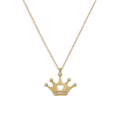 Collar Corona con Micro Circonias Oro 10K