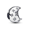 Charm Inspirado Pan 1:1 Luna con Circonias, Plata .925