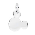 Charm Inspirado Pan 1:1 Medallón Mickey Liso, Plata .925