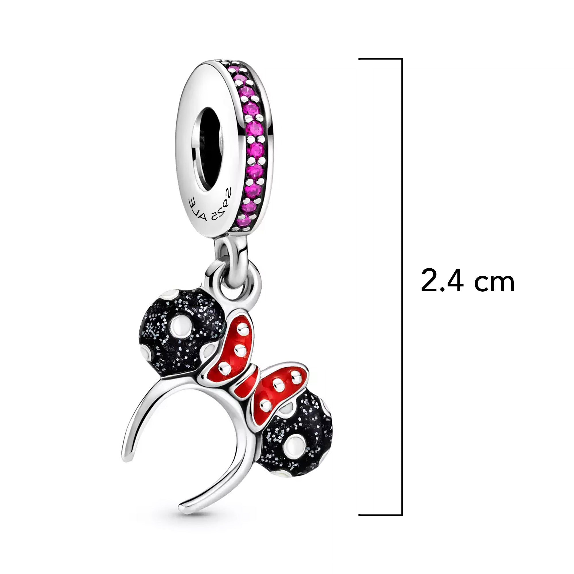 Charm Inspirado Pan 1:1 Orejas de Minnie, Plata .925