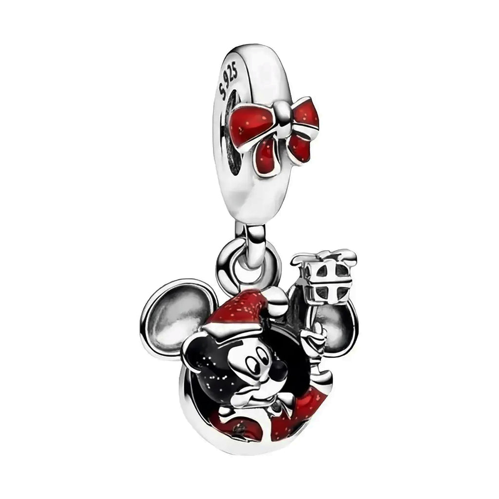 Charm Inspirado Pan 1:1 Mickey Navideño, Plata .925