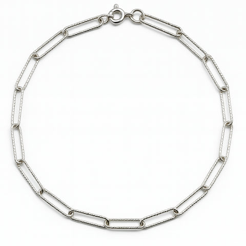 Pulsera paper clip Plata .925