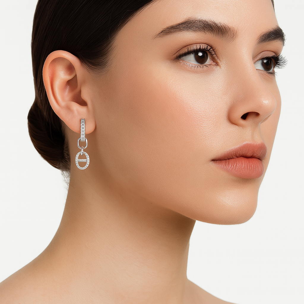 Arete circonia Plata .925
