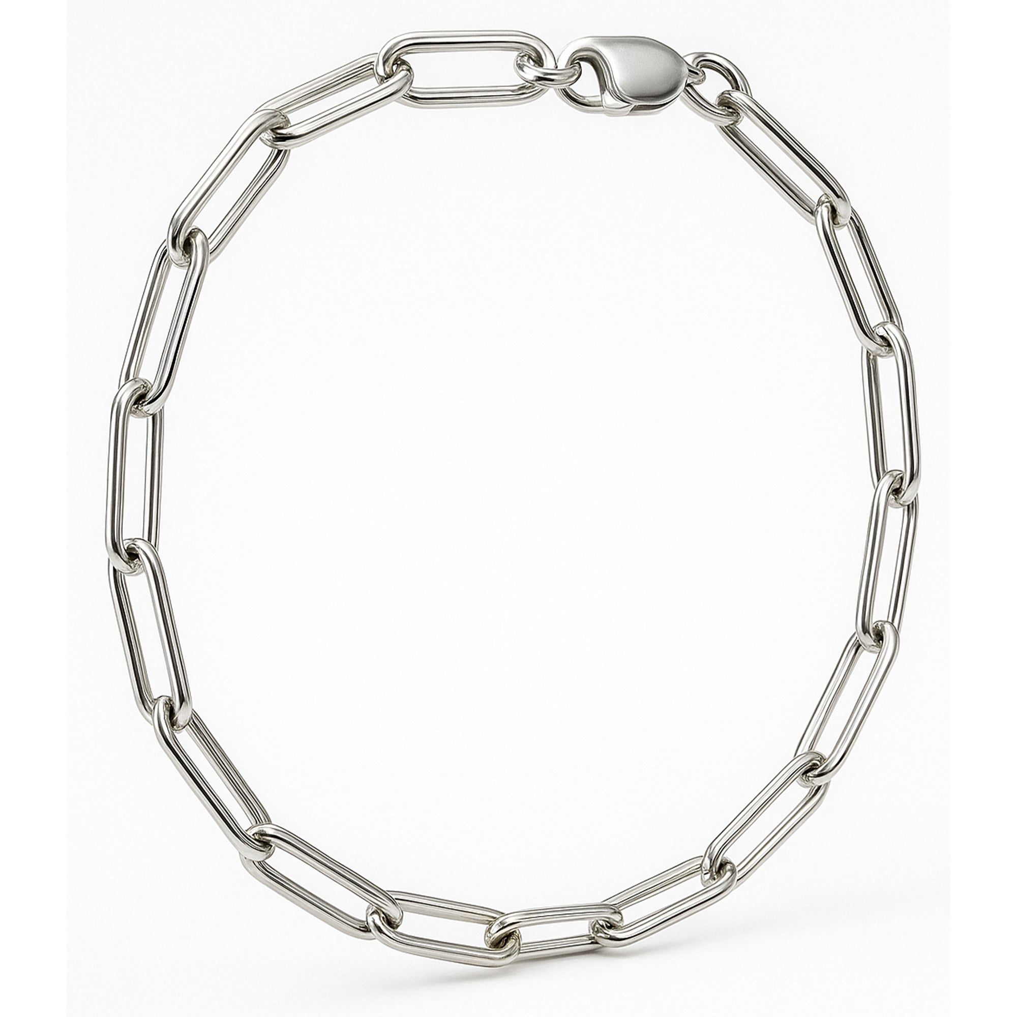 Pulsera paper clip Plata .925