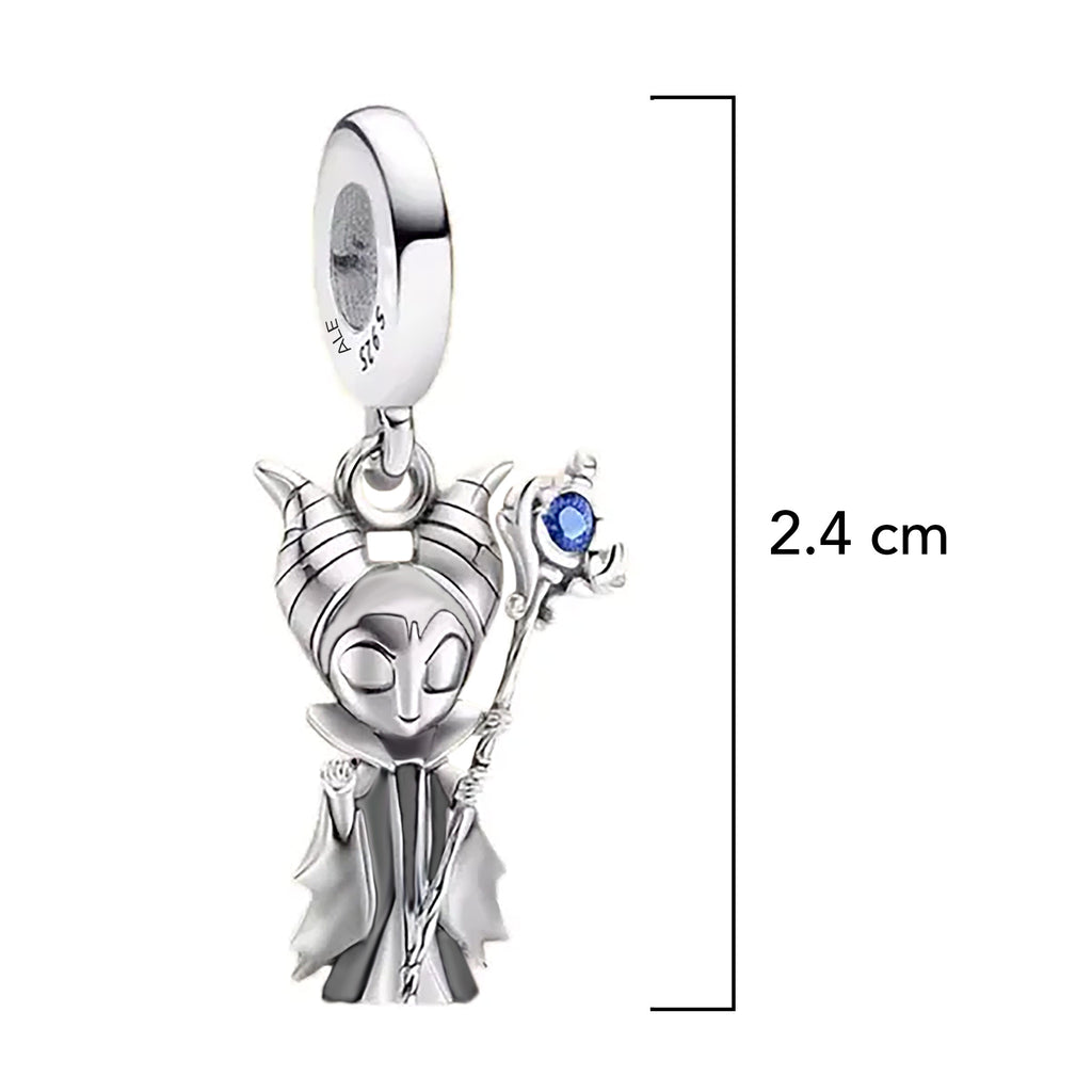 Charm Inspirado Pan 1:1 Malefica Plateada, Plata .925