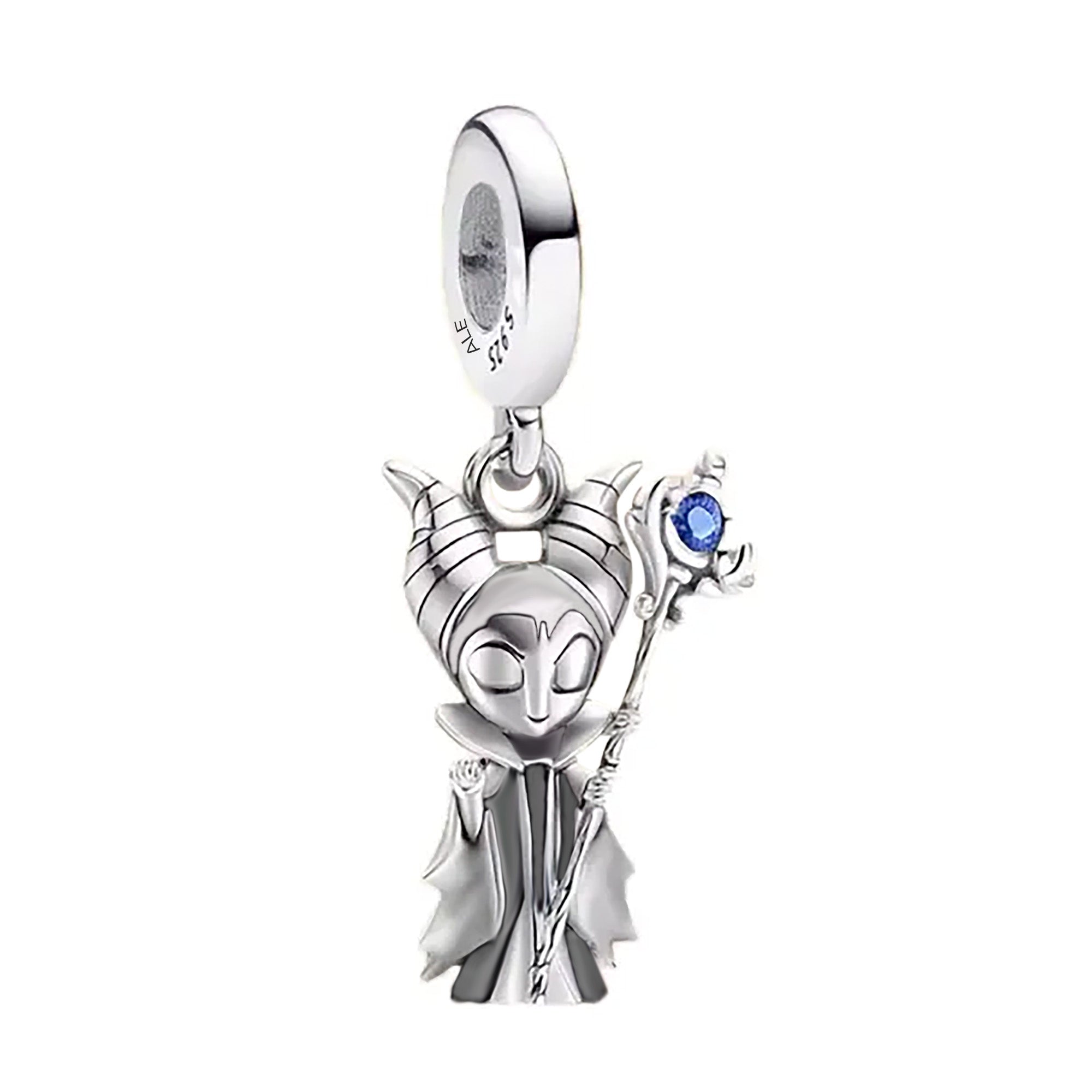 Charm Inspirado Pan 1:1 Malefica Plateada, Plata .925