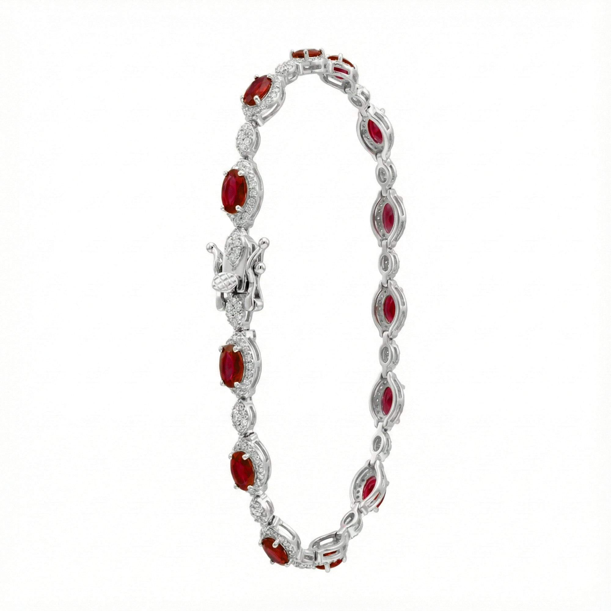Pulsera Circonias con Micro Circonias Plata .925 con Baño de Rodio