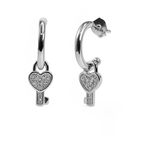 Arete llave Plata .925