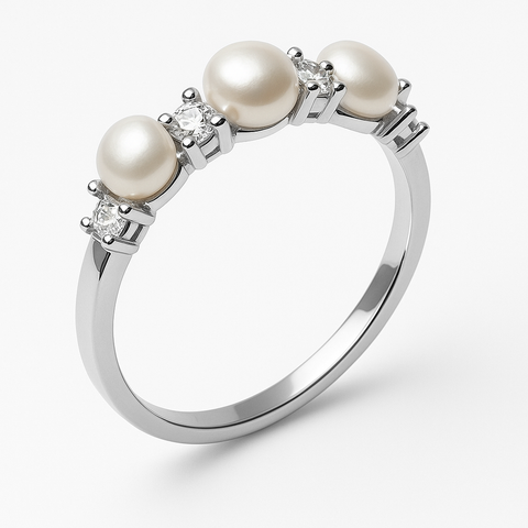 Anillo Madre Perla Plata .925