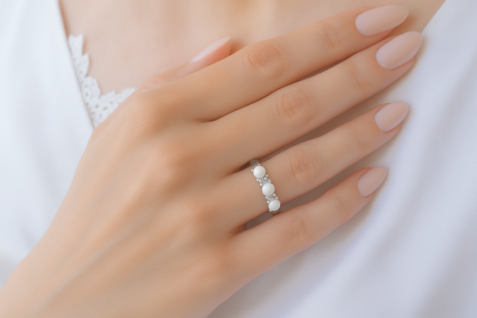 Anillo Madre Perla Plata .925