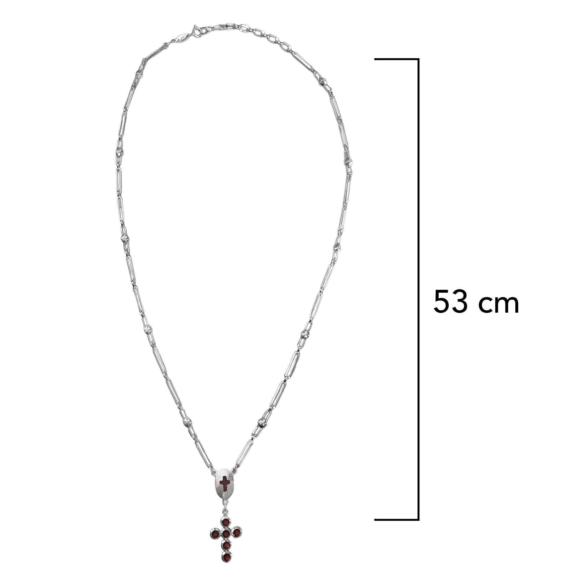 Rosario Cruz con Circonias Plata .925