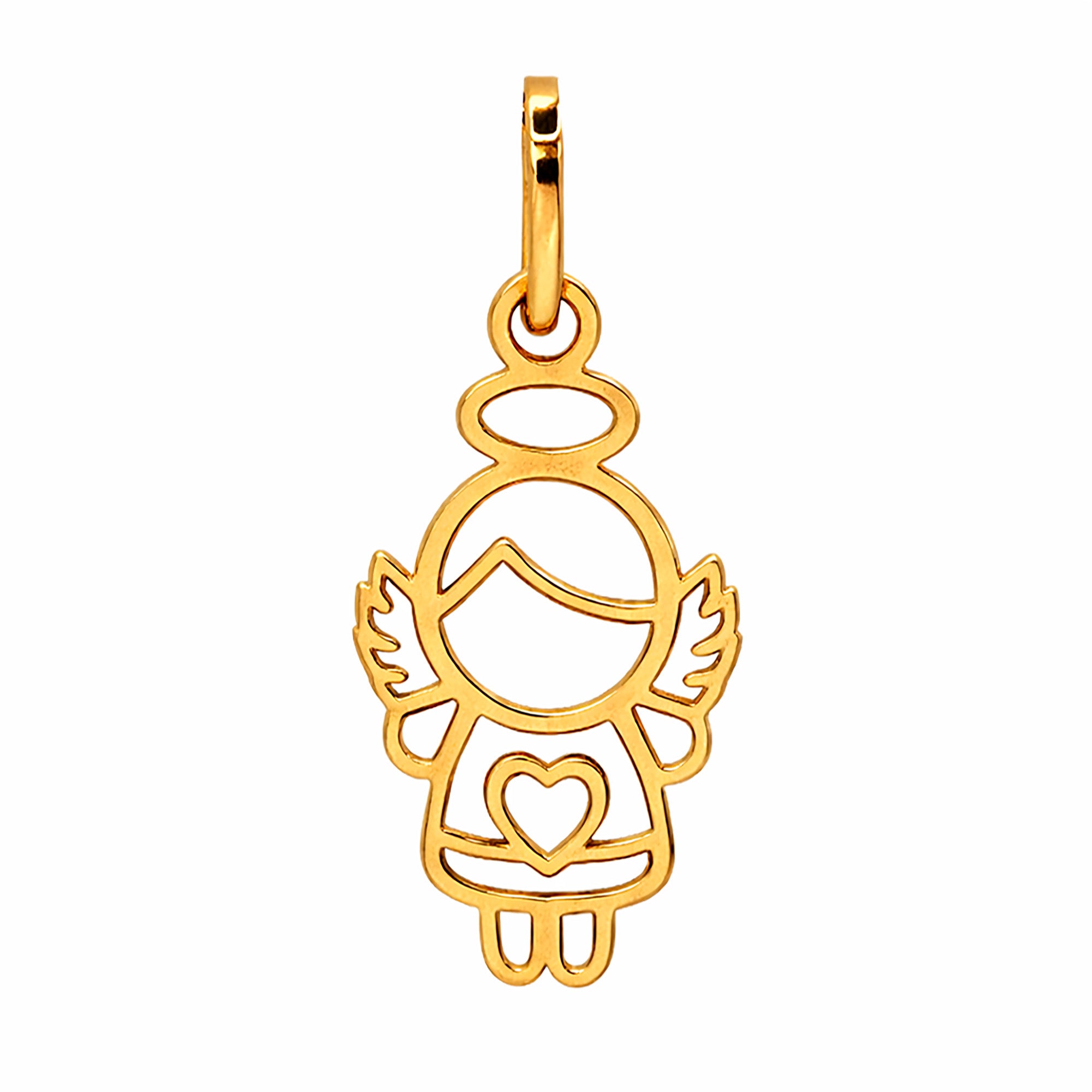 Dije Silueta de Angel Oro 14K