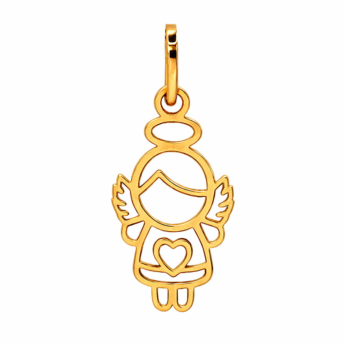 Dije Silueta de Angel Oro 14K