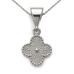 Dije Flor Inspirado Van C con Micro Circonias Plata .925