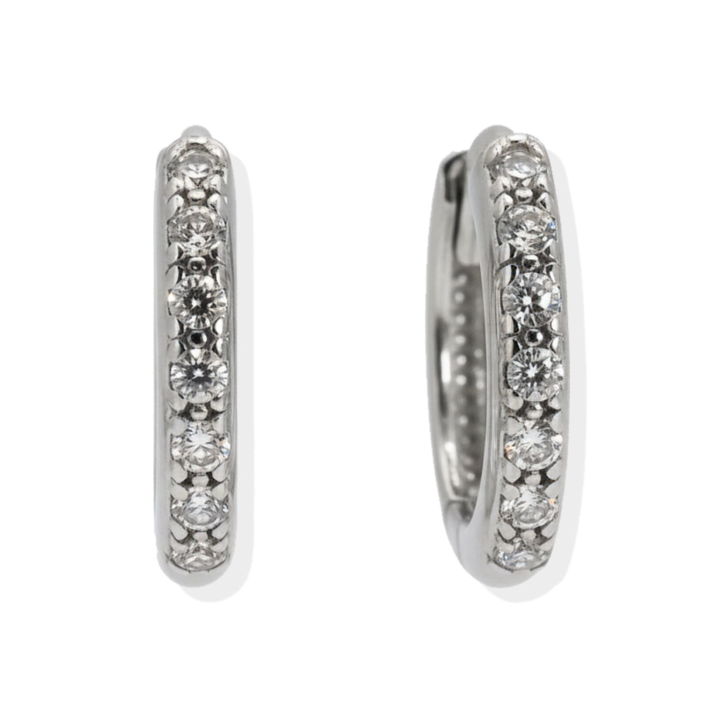 Huggies Chica Linea de Micro Circonias Oro 10K