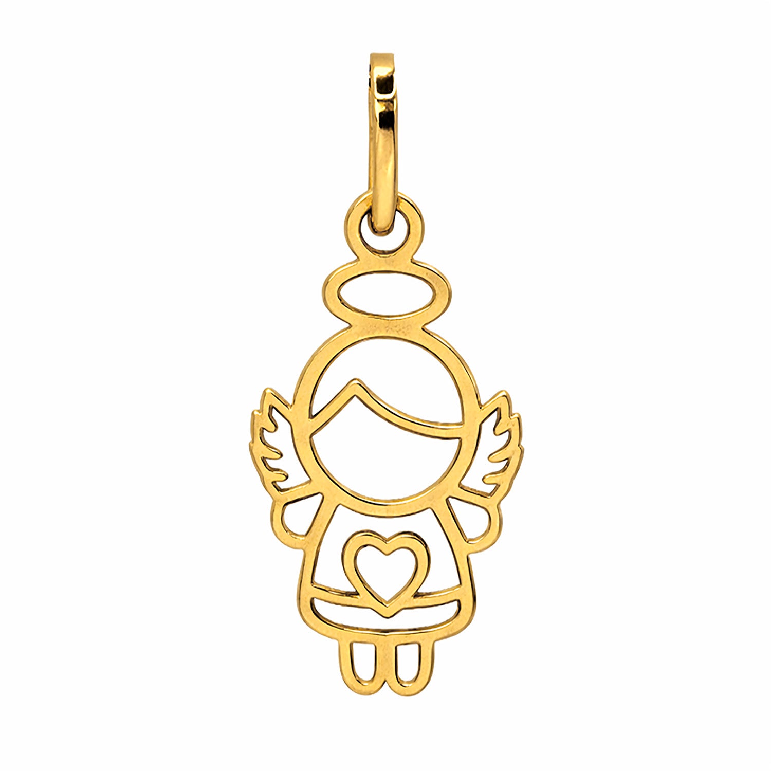 Dije Silueta de Angel Oro 14K