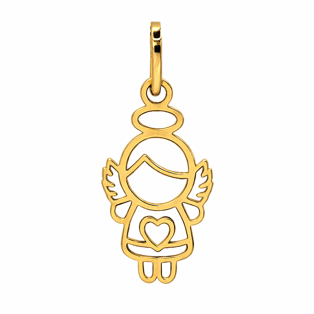 Dije Silueta de Angel Oro 14K