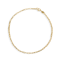 Tobillera Paper Clip Oro 10K