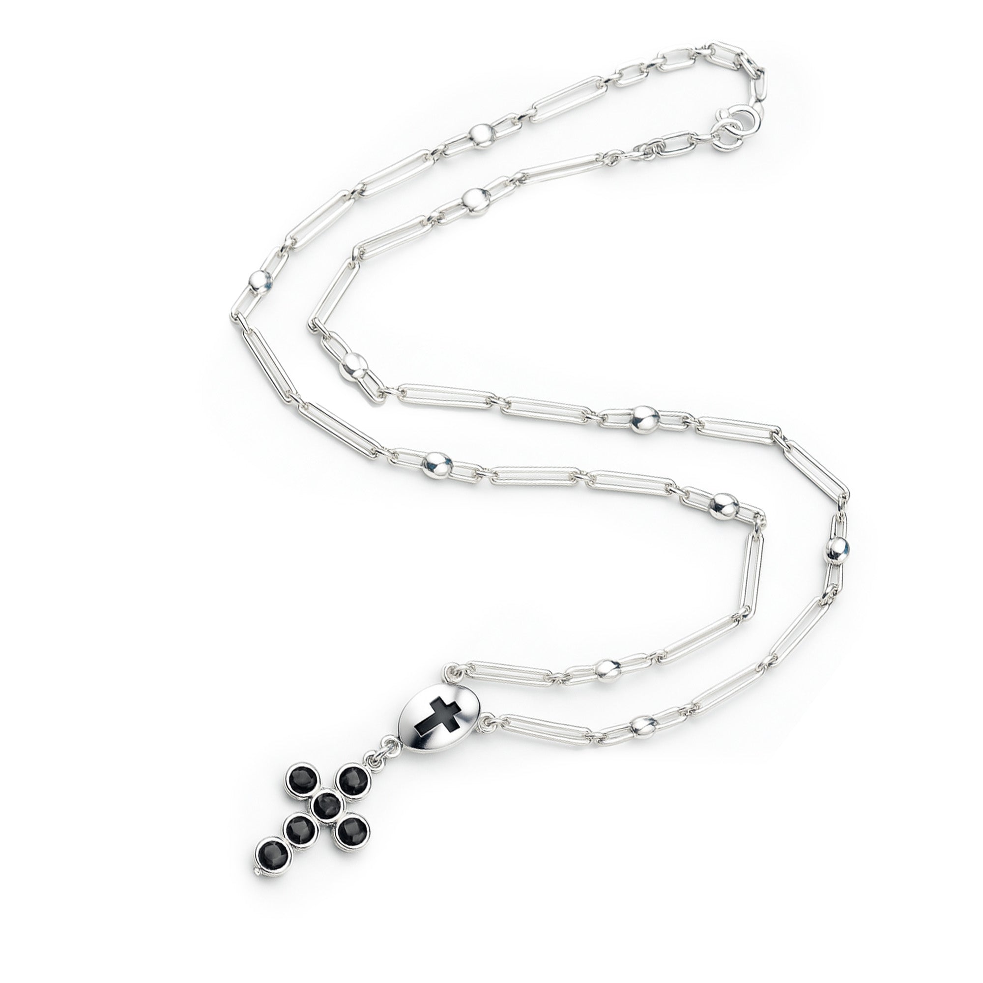 Rosario Cruz con Circonias Plata .925