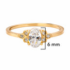 Anillo Solitario con Micro Circonias Oro 10k