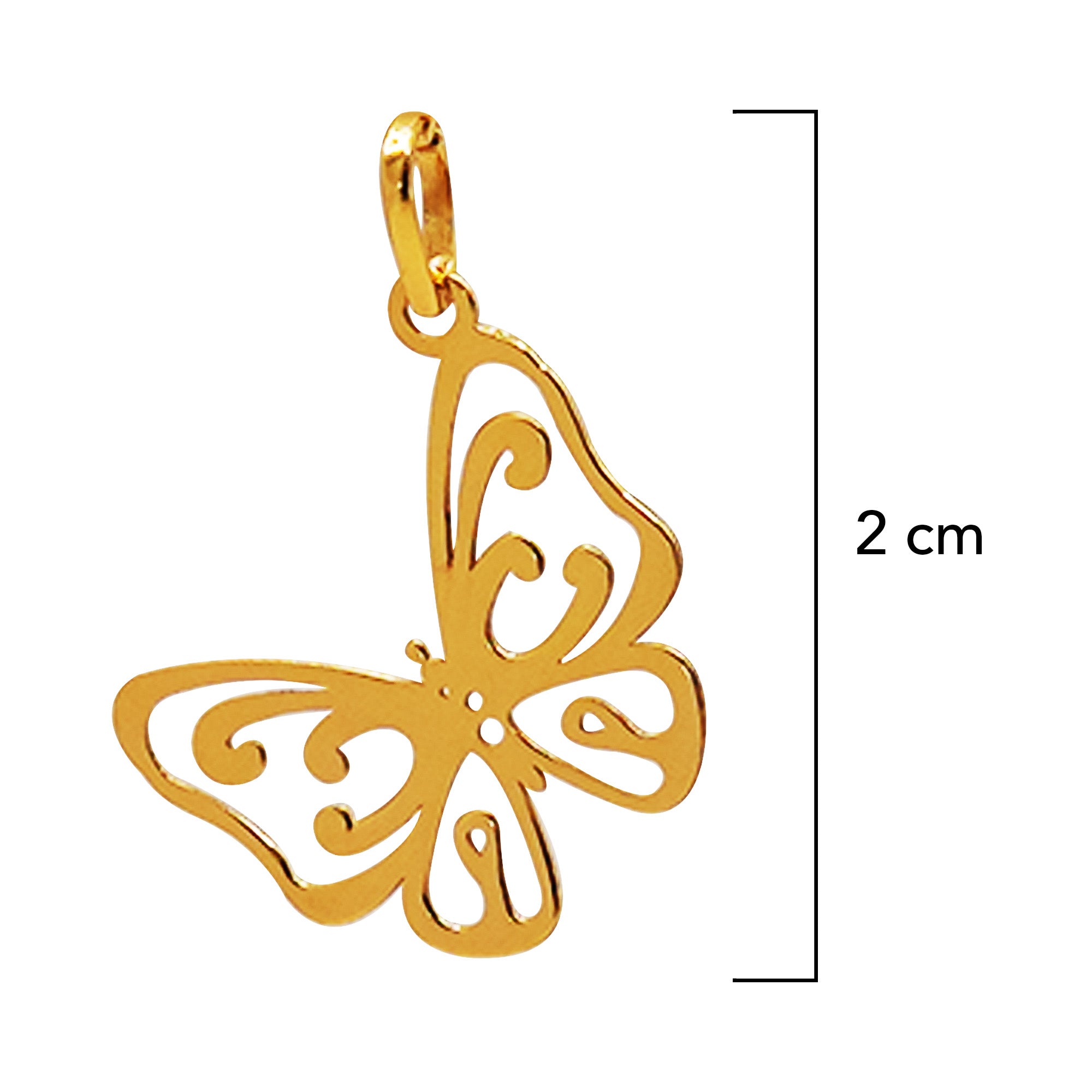 Dije de Mariposa Calada Oro 14K