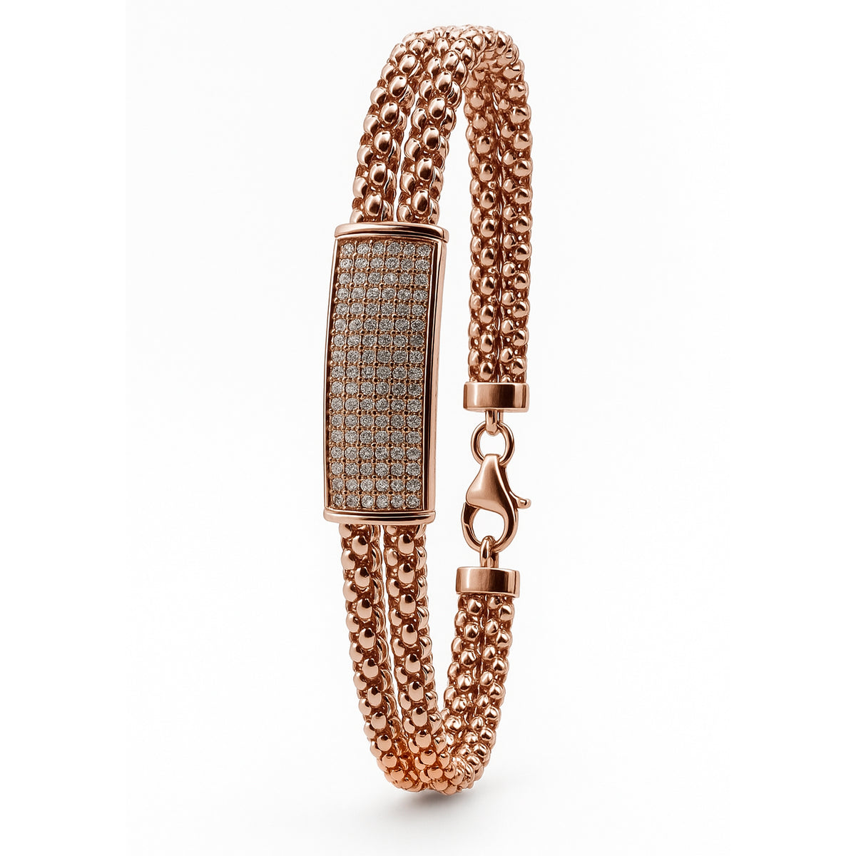 Pulsera con placa Plata .925