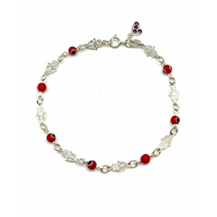 Pulsera Mano de Fatima con Ojo Turco Plata .925