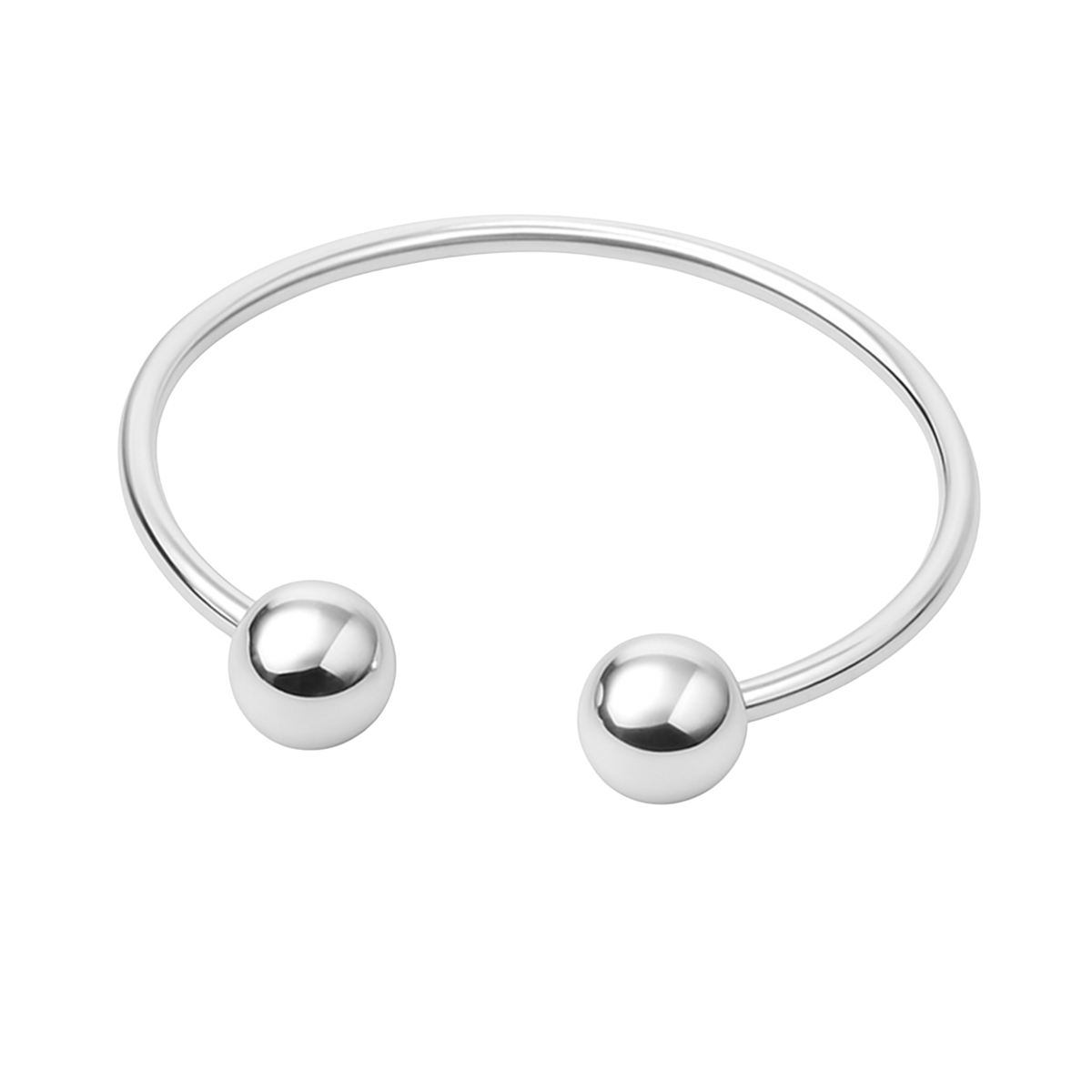 Brazalete Doble Bola Plata .925