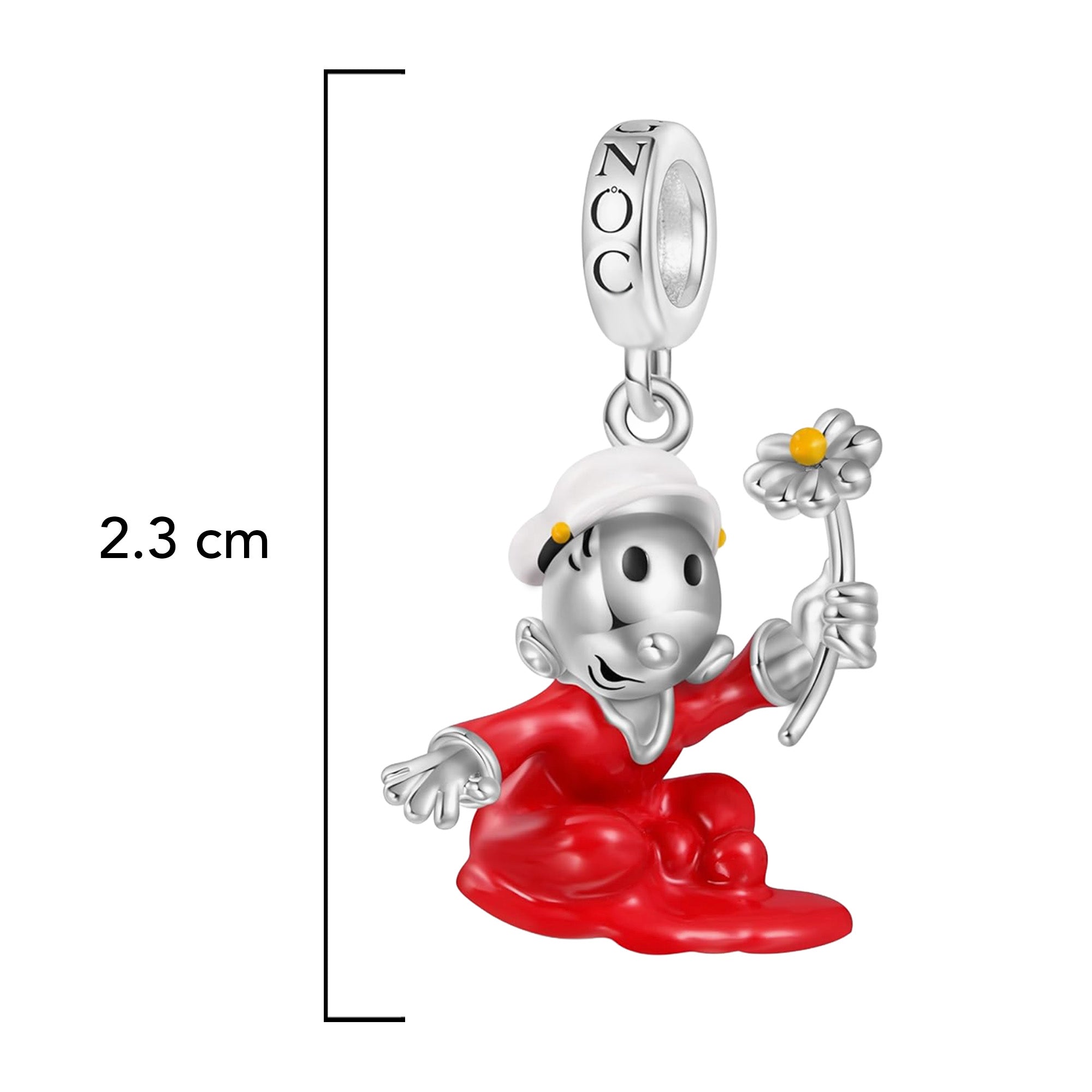 Charm Inspirado Gnoc 1:1 Coco Liso, Plata .925